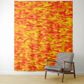 Abstraktes Muster Orange Red Gelb Wandteppich (Beispiel)