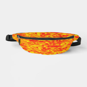 Abstraktes Muster Orange Rot Gelb Bauchtasche