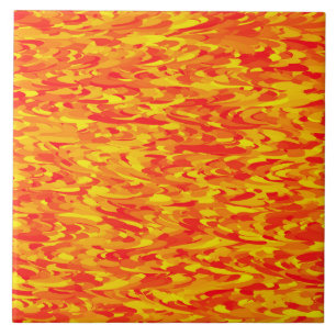 Abstraktes Muster Orange Rot Gelb Fliese