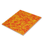 Abstraktes Muster Orange Rot Gelb Fliese (Seite)