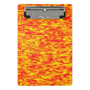 Abstraktes Muster Orange Rot Gelb Mini Klemmbrett