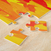 Abstraktes Muster Orange Rot Gelb Puzzle (Seite)