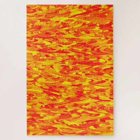 Abstraktes Muster Orange Rot Gelb Puzzle (Vertikal)