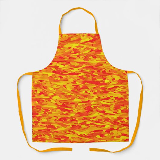 Abstraktes Muster Orange Rot Gelb Schürze (Vorderseite)