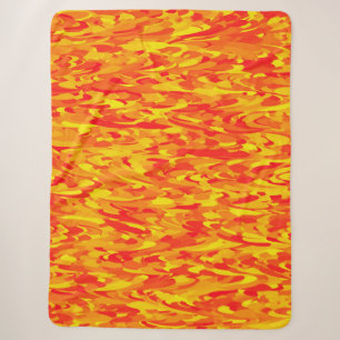 Abstraktes Muster Orange Rot Gelb Sherpadecke