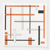 Abstraktes Muster - orange Serviette (Vorderseite)