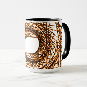 Abstraktes Muster - orange Tasse