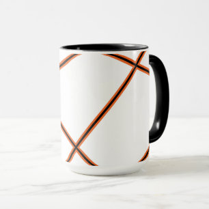 Abstraktes Muster - orange Tasse
