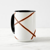 Abstraktes Muster - orange Tasse (Vorderseite Links)