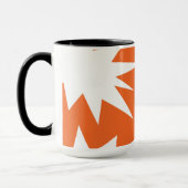 Abstraktes Muster - orange Tasse (Links)