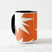 Abstraktes Muster - orange Tasse (Vorderseite Links)