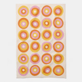 Abstraktes Muster orangefarbener Kreise Mitte des  Geschirrtuch (Vertikal)