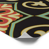 Abstraktes Muster. Orientaler Farbhintergrund. Poster (Ecke)