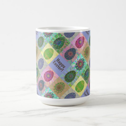Abstraktes Muster Osterfeier Kaffeetasse (Mittel)