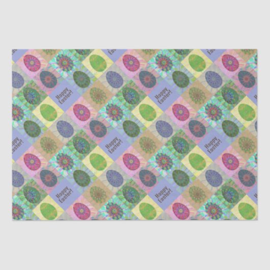 Abstraktes Muster Osterfeier Seidenpapier (Vorderseite)