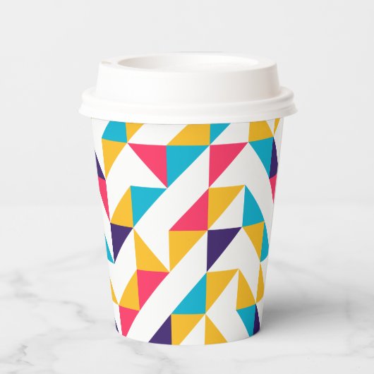 Abstraktes Muster Pappbecher (Rückseite)