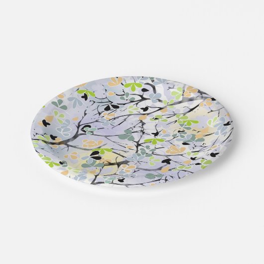 Abstraktes Muster Pappteller (Schrägansicht)