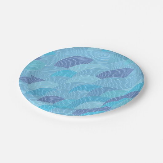 Abstraktes Muster Pappteller (Schrägansicht)