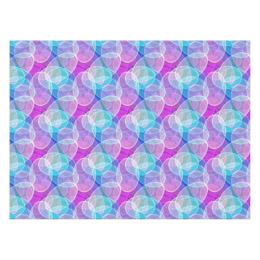 Abstraktes Muster Pastellfarben Rosa Lila Blau Tischdecke (Vorderseite (Horizontal))