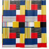 Abstraktes Muster. Patchwork. Duschvorhang (Vorderseite)