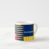 Abstraktes Muster. Patchwork. Espressotasse (Vorderseite Rechts)