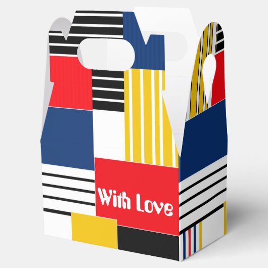 Abstraktes Muster. Patchwork. Geschenkschachtel (Geöffnet)