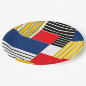 Abstraktes Muster. Patchwork. Pappteller (Schrägansicht)