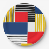 Abstraktes Muster. Patchwork. Pappteller (Vorderseite)