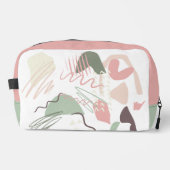 Abstraktes Muster Pink Brown Green Dopp Kit Waschbeutel (Vorderseite)
