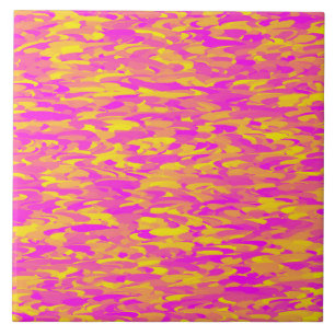 Abstraktes Muster Pink Gelb Orange Fliese