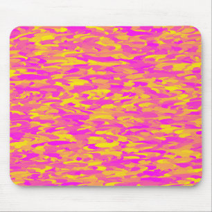 Abstraktes Muster Pink Gelb Orange Mousepad