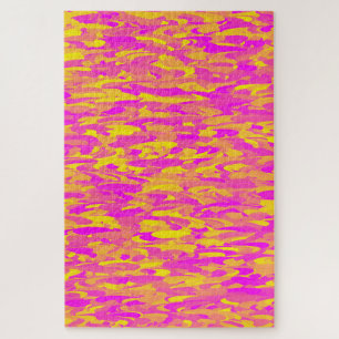 Abstraktes Muster Pink Gelb Orange Puzzle