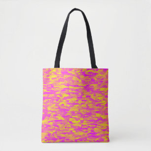 Abstraktes Muster Pink Gelb Orange Tasche