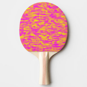 Abstraktes Muster Pink Gelb Orange Tischtennis Schläger