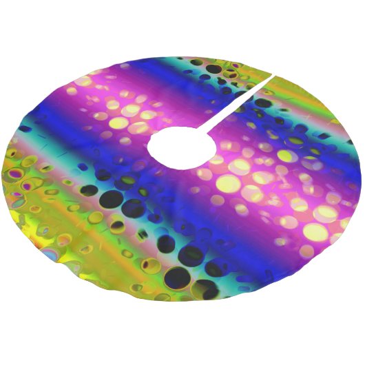 Abstraktes Muster Polyester Weihnachtsbaumdecke (Schrägansicht)