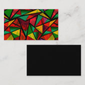 Abstraktes Muster Polygona geometrische Retro mode Visitenkarte (Vorne/Hinten)