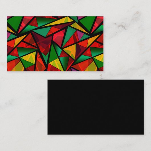 Abstraktes Muster Polygona geometrische Retro mode Visitenkarte (Vorne/Hinten)