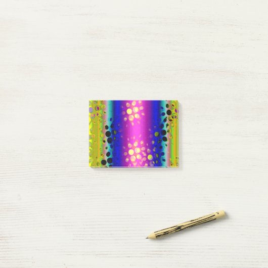 Abstraktes Muster Post-it Klebezettel (Auf Schreibtisch)