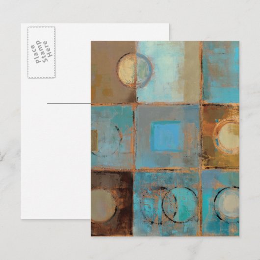 Abstraktes Muster Postkarte (Vorne/Hinten)