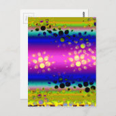 Abstraktes Muster Postkarte (Vorne/Hinten)