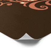 Abstraktes Muster. Psychedelische Farben welliger  Poster (Ecke)