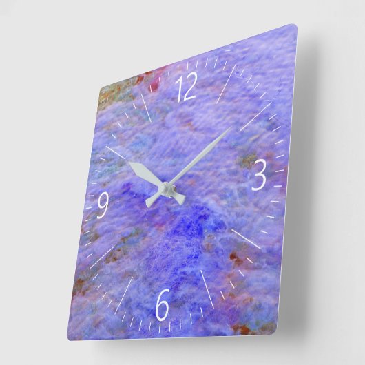 Abstraktes Muster Quadratische Wanduhr (Winkel)