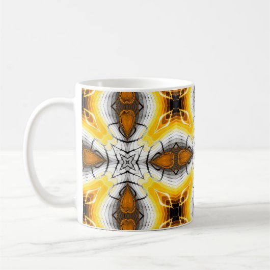 Abstraktes Muster. Quadratischer regulärer Backgr Kaffeetasse (Links)