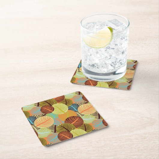 Abstraktes Muster Rechteckiger Pappuntersetzer (Vor Ort)