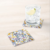 Abstraktes Muster Rechteckiger Pappuntersetzer (Vor Ort)