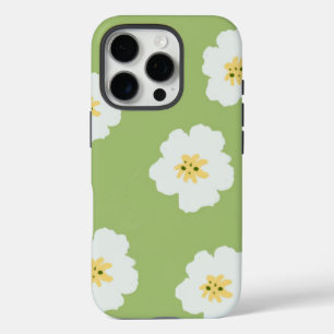 Abstraktes Muster Retro Green Retro Botanisches Wi iPhone 16 Pro Hülle
