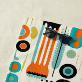 Abstraktes Muster RETRO Mid Century Modern Name Strandtuch (Beispiel)