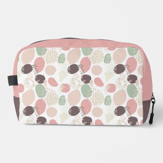 Abstraktes Muster Rosa Braun Grün Waschbeutel (Vorderseite)