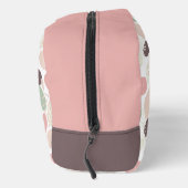 Abstraktes Muster Rosa Braun Grün Waschbeutel (Rechts)