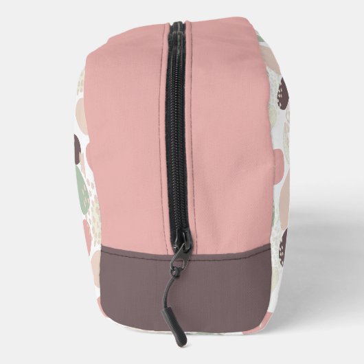 Abstraktes Muster Rosa Braun Grün Waschbeutel (Rechts)